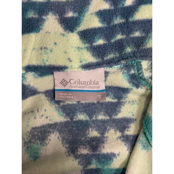 Unique Columbia Blue Green Geometric Fleece
Quarter Zip Pullover S - Picture 4 of 5